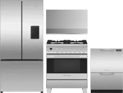 4 Piece Package Includes Refrigerator, Range, Hood And Dishwasher